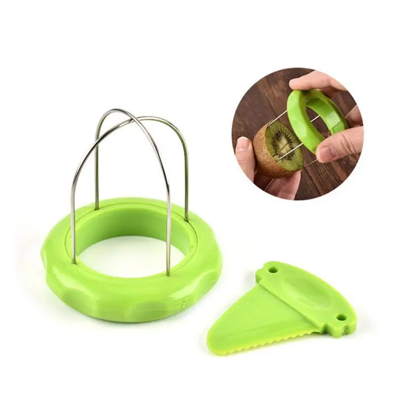 

Creative Fruit Peeler Fast Stainless Steel Kiwifruit Slicer Kitchen Gadgets Kiwi Cutter Household Kitchen Tool Slicer Detachable