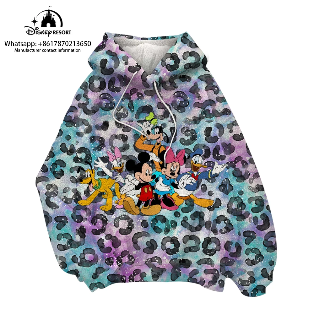 2022 Winter Hot Sale Kids Hooded Plush Sweater Mickey Minnie Anime Disney Crew Neck Ladies Fashionable Leopard Print Hoodie
2022 Winter Hot Sale Kids Hooded Plush Sweater Mickey Minnie Anime Disney Crew Neck Ladies Fashionable Leopard Print Hoodie
