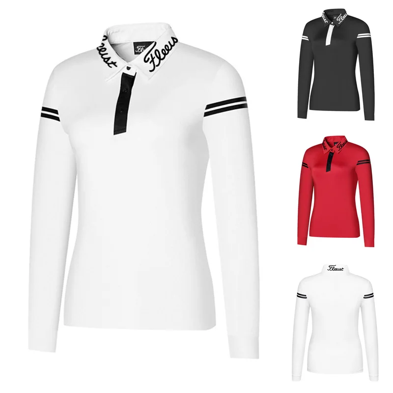 Women's Golf T-shirts Spring Autumn Fashion Sports Golf Apparel Long Sleeve Shirts Quick Dry Breathable Polo Shirt for Ladies 
Women's Golf T-shirts Spring Autumn Fashion Sports Golf Apparel Long Sleeve Shirts Quick Dry Breathable Polo Shirt for Ladies