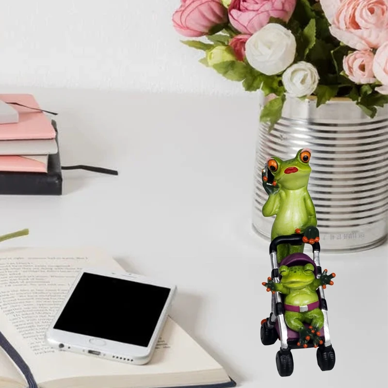 Funny Baby Stroller Mother Frog Figurines Resin Parent Child Miniature Statue
Funny Baby Stroller Mother Frog Figurines Resin Parent Child Miniature Statue