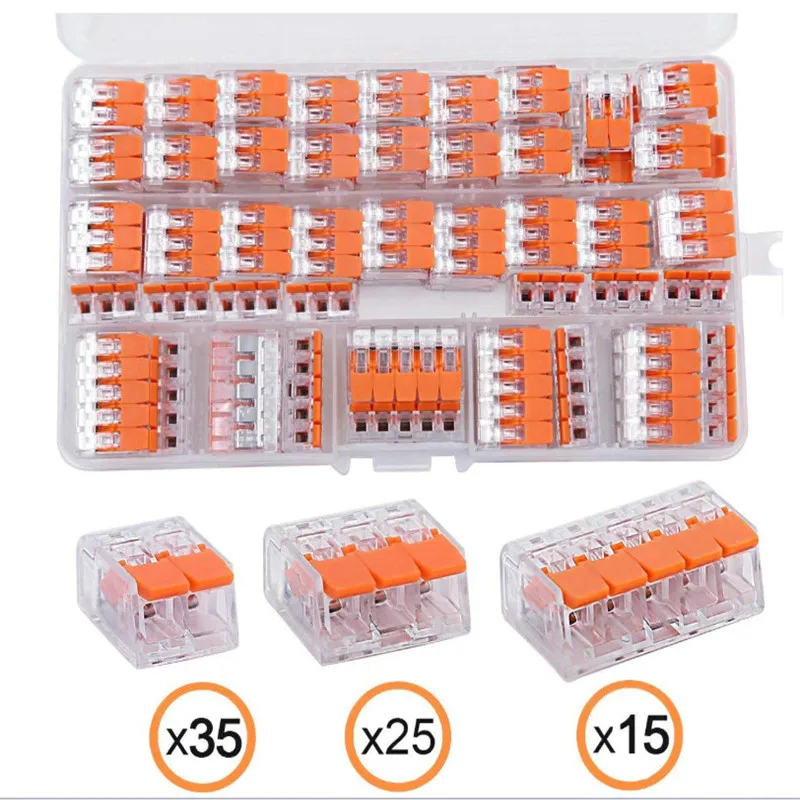 75pcs For 221 Electrical Connectors Wire Block Clamp Terminal Cable Reusable Mini Quick Home Wire Terminal Connector
75pcs For 221 Electrical Connectors Wire Block Clamp Terminal Cable Reusable Mini Quick Home Wire Terminal Connector