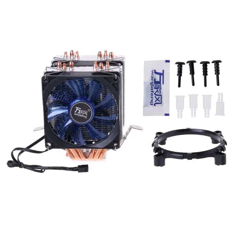 4PIN CPU Cooler 115X 1366 2011 6 Copper Heatpipe Dual-tower Cooling Fan Support for intel 775/1150/1151/1155/1156
4PIN CPU Cooler 115X 1366 2011 6 Copper Heatpipe Dual-tower Cooling Fan Support for intel 775/1150/1151/1155/1156