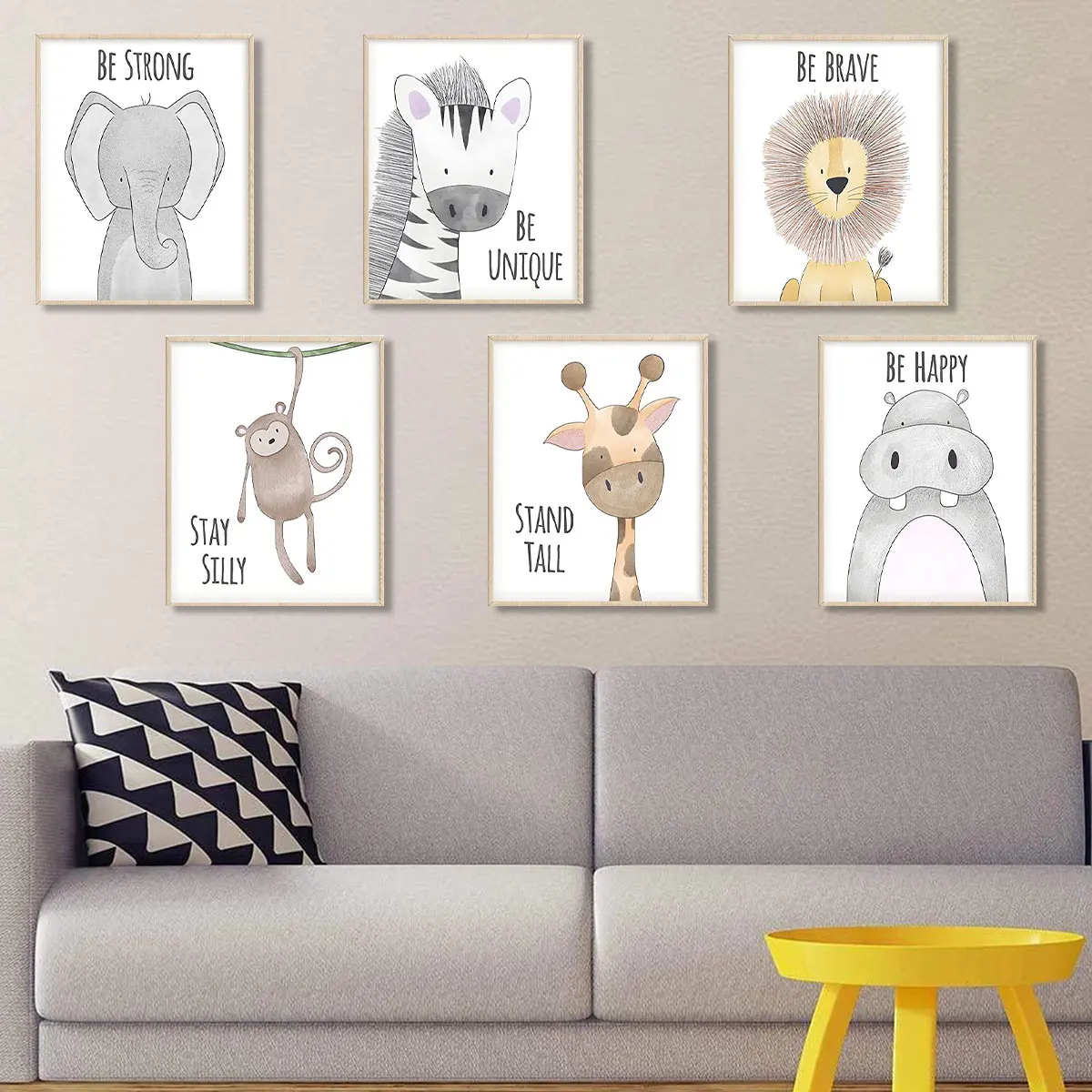 6Pack Unframed Animal Print Paintings Adorable Elephant Giraffe Hippo Monkey Zebra Lion Wall Art Picture Cartoon Inspirational
6Pack Unframed Animal Print Paintings Adorable Elephant Giraffe Hippo Monkey Zebra Lion Wall Art Picture Cartoon Inspirational