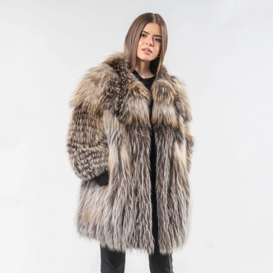2022 New Real Fur Long Coat High Quality Women Fashion Winter Warm Natural Fox Fur Overcoat
2022 New Real Fur Long Coat High Quality Women Fashion Winter Warm Natural Fox Fur Overcoat