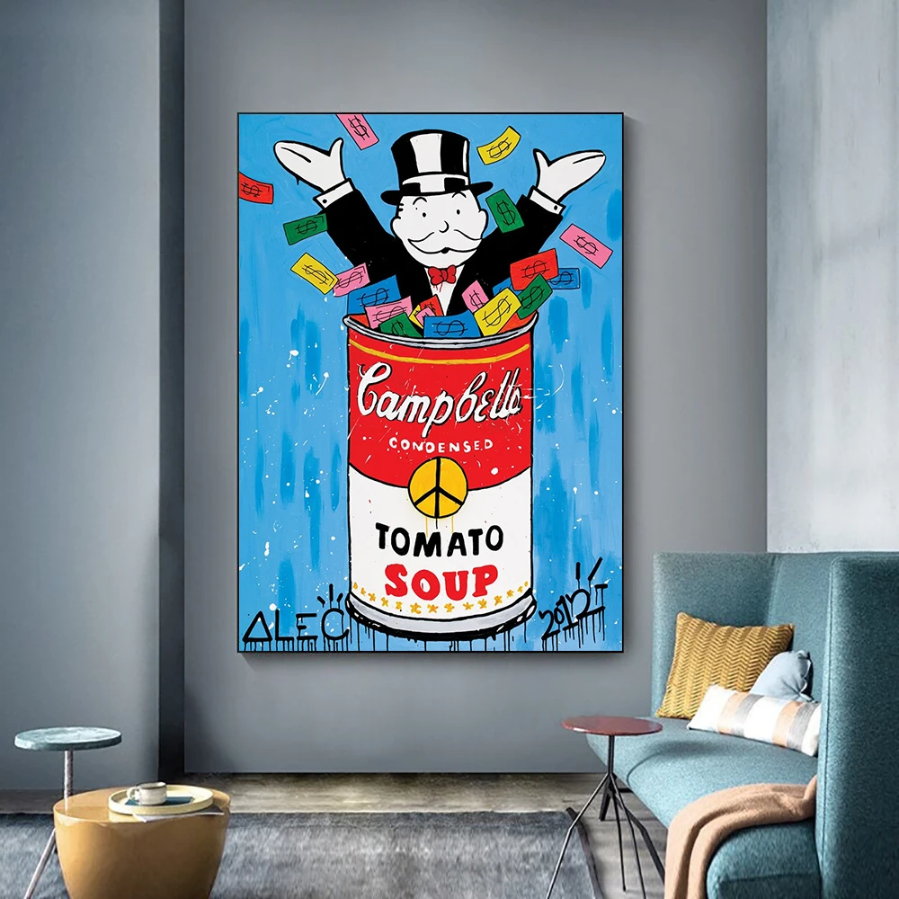 Funny Canvas Panting Tomato Soup Alec Monopoly Canvas Prints Picture Paintings For Living Room Poster On The Wall Home Decor
Funny Canvas Panting Tomato Soup Alec Monopoly Canvas Prints Picture Paintings For Living Room Poster On The Wall Home Decor