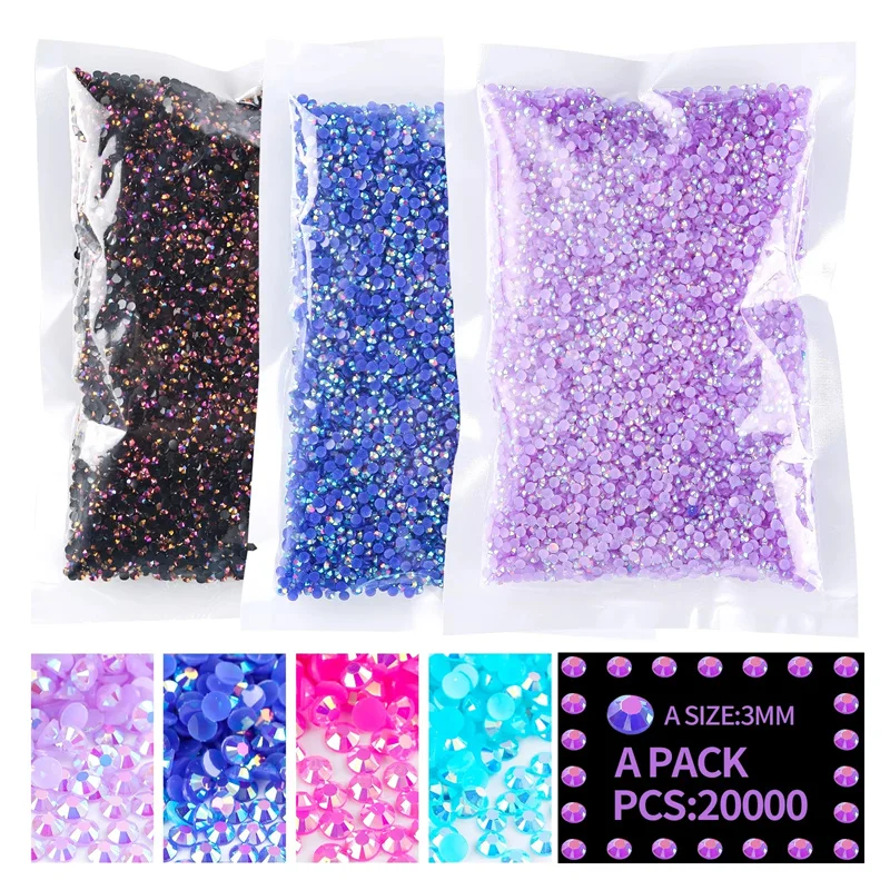 Jelly Color AB Color 10000pcs 2-4mm Facets Swarovsky FlatBack Resin Rhinestone Nail Art Garment Decoration Stones
Jelly Color AB Color 10000pcs 2-4mm Facets Swarovsky FlatBack Resin Rhinestone Nail Art Garment Decoration Stones