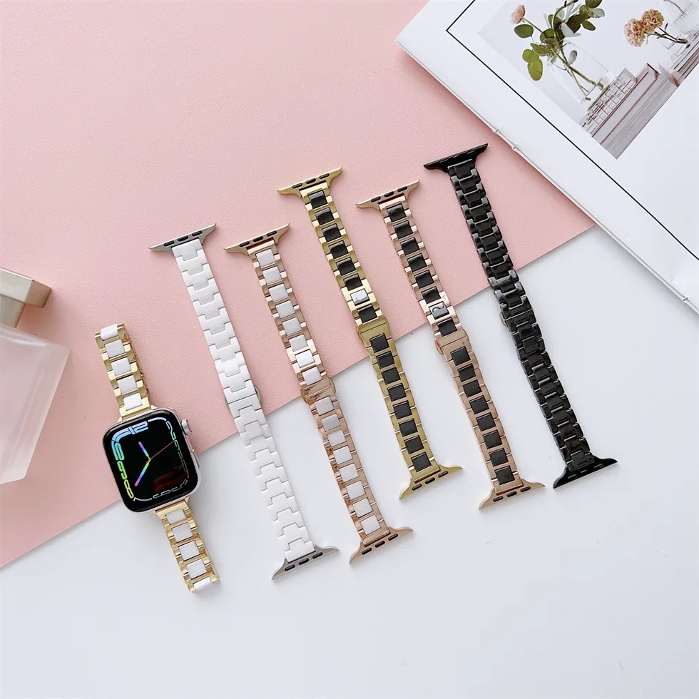 Подходит для Apple Watch 8, керамический ремешок Apple Watch iwatch7/6, тонкий ремешок из нержавеющей стали с пряжкой-бабочкой
Подходит для Apple Watch 8, керамический ремешок Apple Watch iwatch7/6, тонкий ремешок из нержавеющей стали с пряжкой-бабочкой