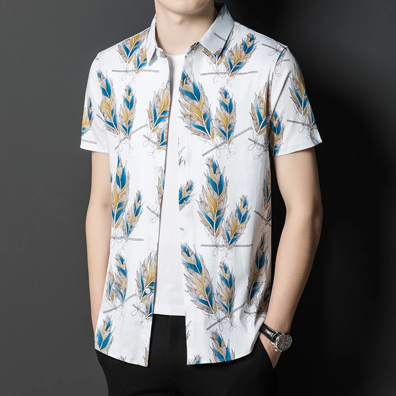 Men's Shirts Summer High End Short Sleeve Business High-quality Printing Fashion Casual New Korean 100% Mercerized Cotton Cool
Men's Shirts Summer High End Short Sleeve Business High-quality Printing Fashion Casual New Korean 100% Mercerized Cotton Cool