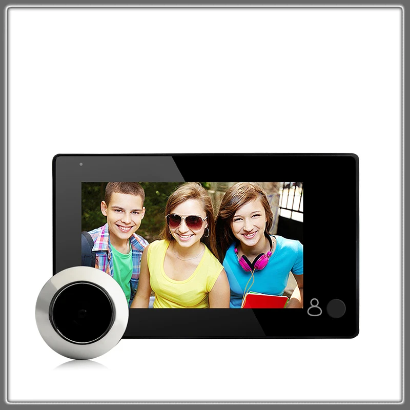 4.3inch HD Door Peephole 145 Degree Wide Angle Digital Smart Doorbell TFT Color Door Eye Home Security Camera Monitor
4.3inch HD Door Peephole 145 Degree Wide Angle Digital Smart Doorbell TFT Color Door Eye Home Security Camera Monitor