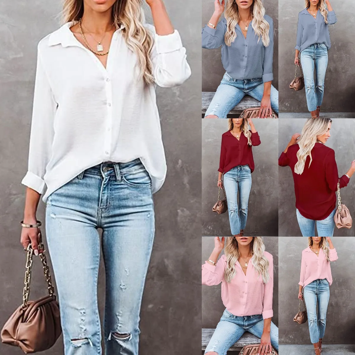 2022 Spring Office Lady Solid Button Slim Vintage Blouse Female Clothing Long Sleeve Tops Fashion Casual Young Style Shirt Women 
2022 Spring Office Lady Solid Button Slim Vintage Blouse Female Clothing Long Sleeve Tops Fashion Casual Young Style Shirt Women