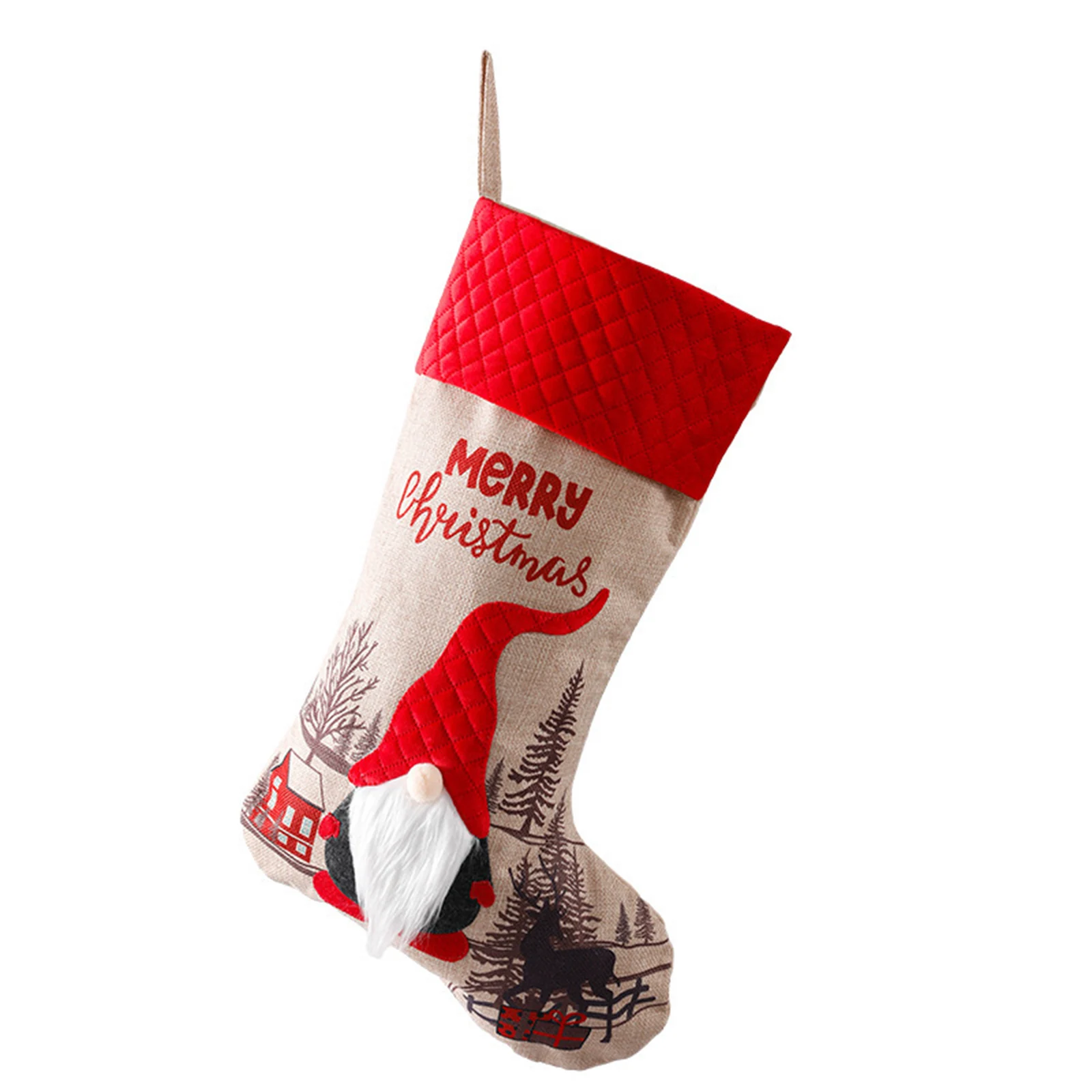 Durable Christmas Stocking High Capacity With Hanging Rope Xmas Tree Ornaments Candy Bag Christmas Decorations
Durable Christmas Stocking High Capacity With Hanging Rope Xmas Tree Ornaments Candy Bag Christmas Decorations