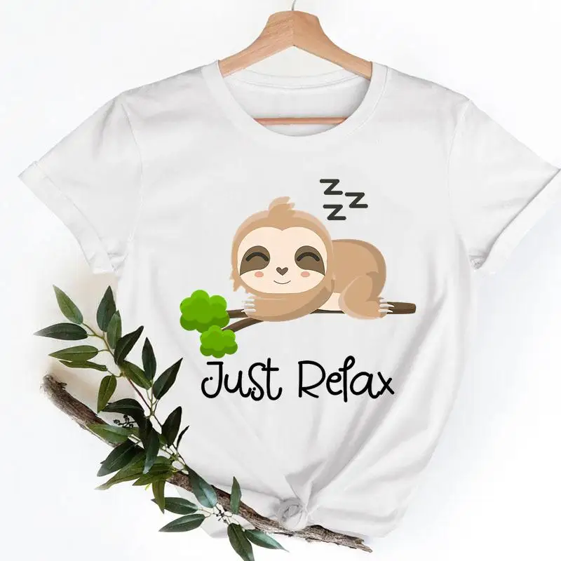 Women T-shirts Sloth Lazy Cute 90s Funny Ladies Fashion Casual Clothing Cartoon Clothes Female Tee Short Sleeve Graphic Tshirt
Women T-shirts Sloth Lazy Cute 90s Funny Ladies Fashion Casual Clothing Cartoon Clothes Female Tee Short Sleeve Graphic Tshirt