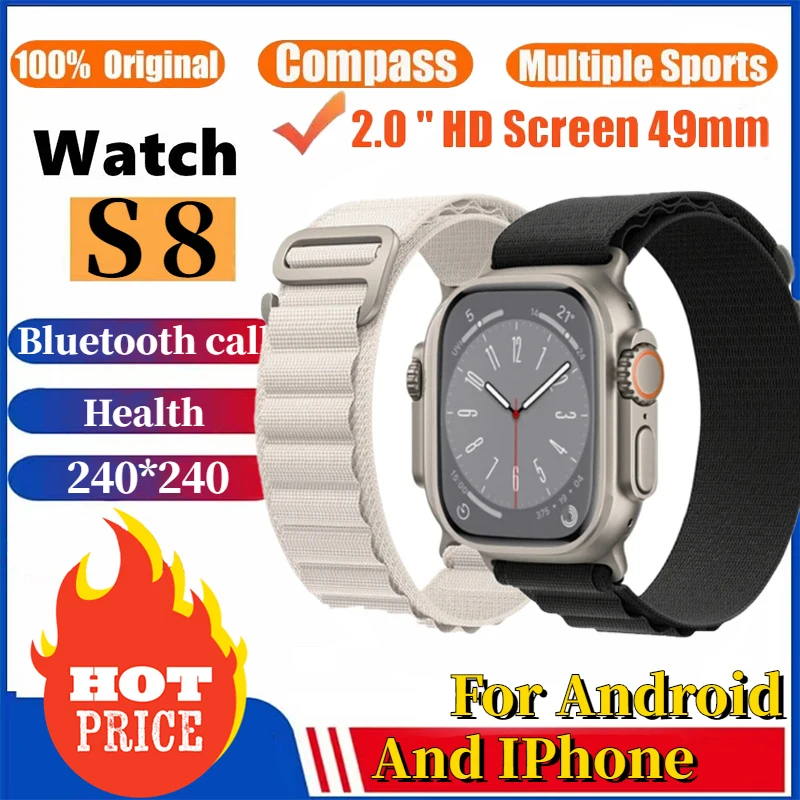 New 2023 Smart Watch Ultra Series 8 NFC Smartwatch Men Women Bluetooth Calls Wireless Charging Fitness Bracelet 2 Inch HD Screen
New 2023 Smart Watch Ultra Series 8 NFC Smartwatch Men Women Bluetooth Calls Wireless Charging Fitness Bracelet 2 Inch HD Screen