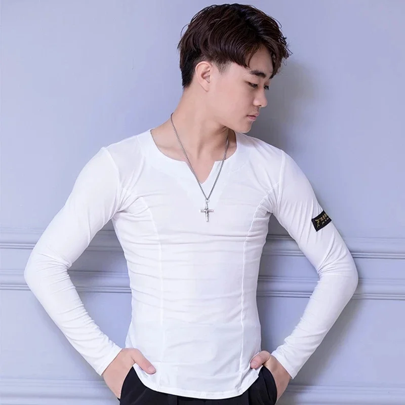Latin Dance Shirts Men Crystal Cotton Long Sleeve V Neck Practice Tops Male Ballroom Cha Samba Dancing Clothes Dancewear
Latin Dance Shirts Men Crystal Cotton Long Sleeve V Neck Practice Tops Male Ballroom Cha Samba Dancing Clothes Dancewear