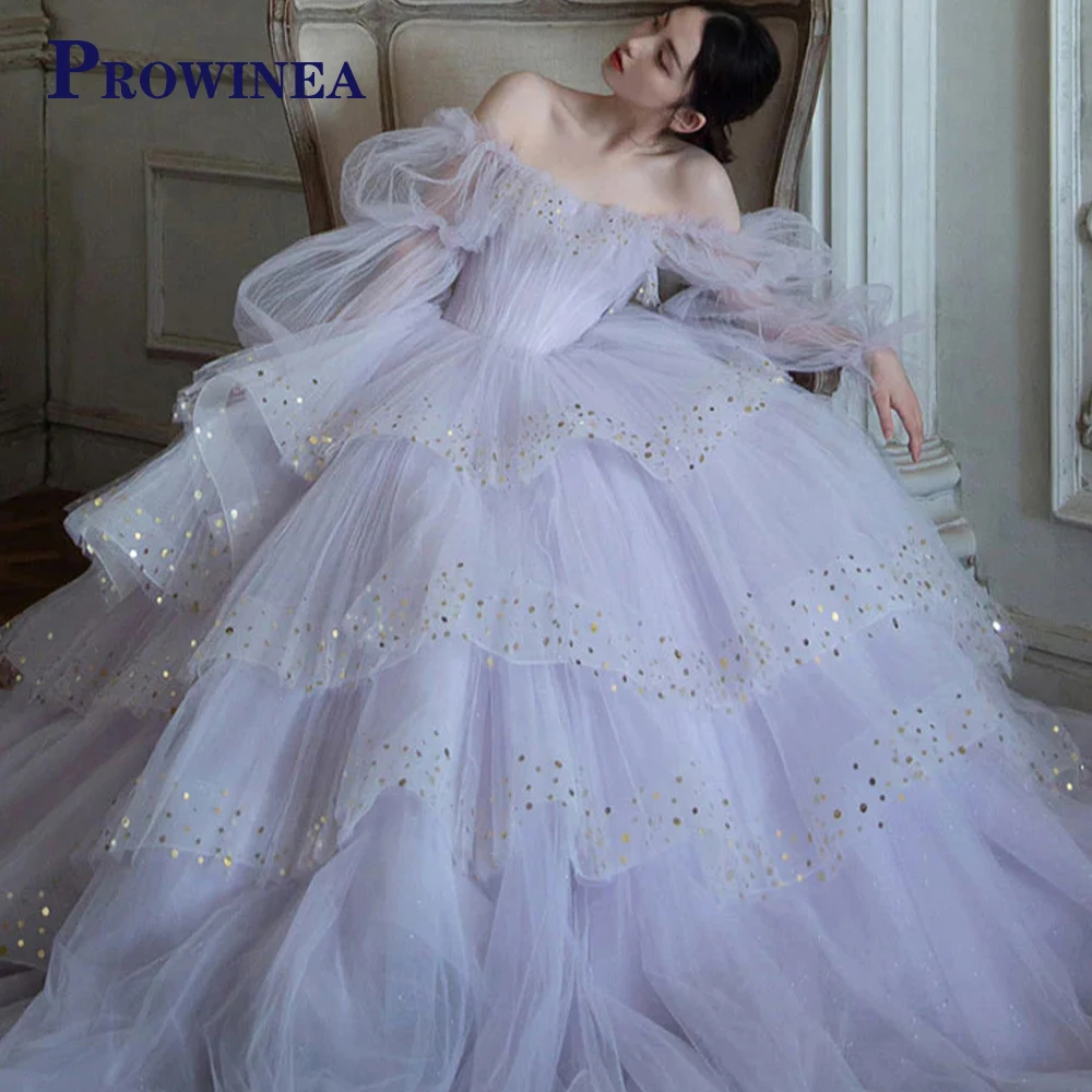 PROWINEA Exquisite Shiny Princess Birthday Gowns Dress Sequin Fitted Tiered Tull Dress Long Sleeves Formal Party Prom Vestidos
PROWINEA Exquisite Shiny Princess Birthday Gowns Dress Sequin Fitted Tiered Tull Dress Long Sleeves Formal Party Prom Vestidos