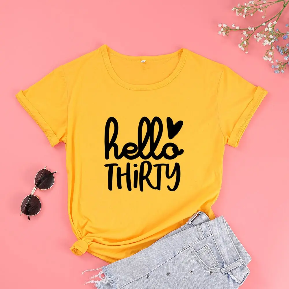 Hello Thirty 30 Years Old Birthday Gift Tshirt Harajuku Fashion Graphic Women Cotton Shirts Plus Size O Neck Short Sleeve Tees
Hello Thirty 30 Years Old Birthday Gift Tshirt Harajuku Fashion Graphic Women Cotton Shirts Plus Size O Neck Short Sleeve Tees