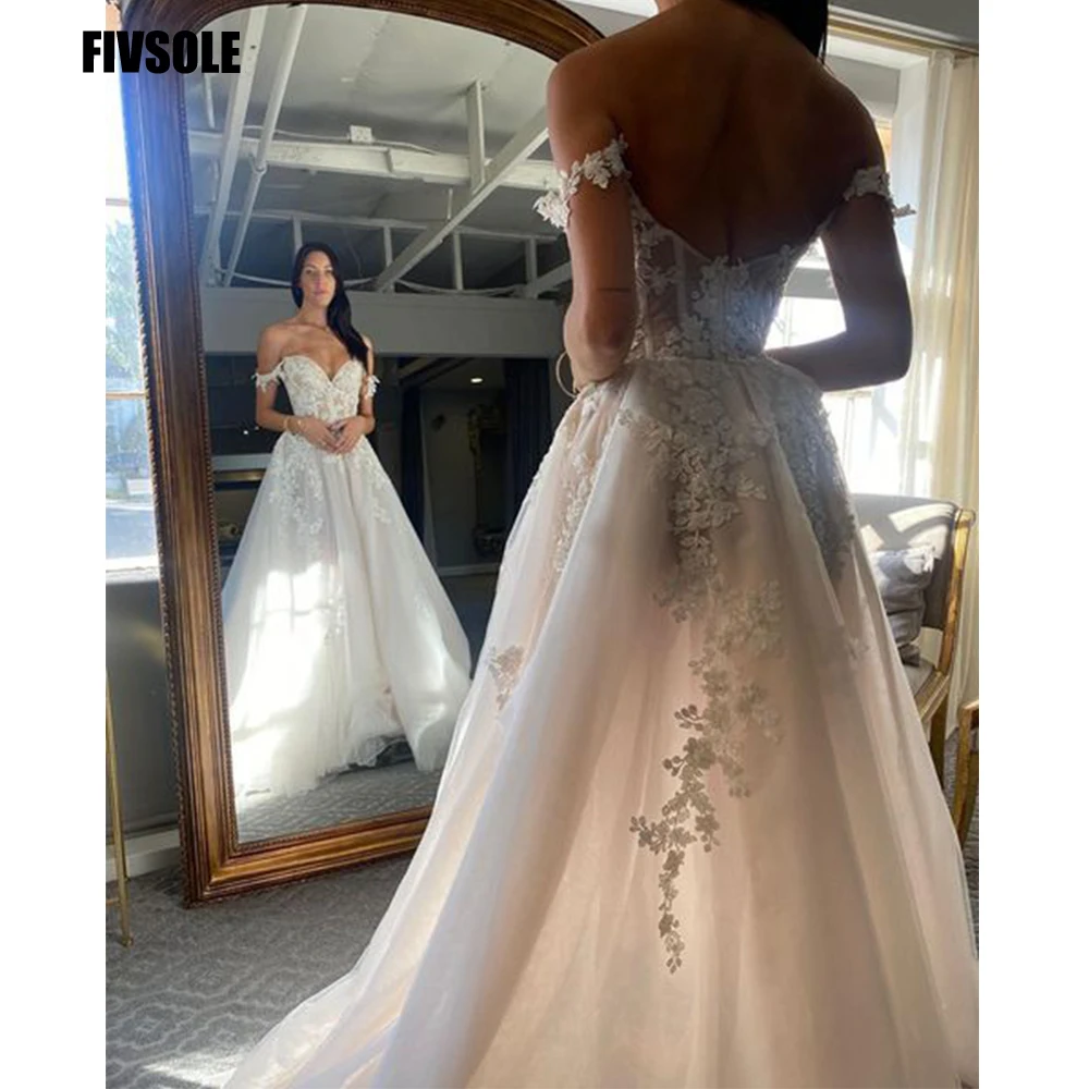Fivsole Sweetheart Long Tulle Wedding Dresses Boho 2022 Lace Applique Beach Princess Bridal Gowns Bride Dress Vestidos De Novia
Fivsole Sweetheart Long Tulle Wedding Dresses Boho 2022 Lace Applique Beach Princess Bridal Gowns Bride Dress Vestidos De Novia