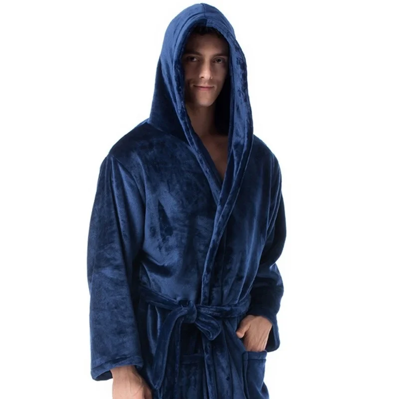 Men's Winter Lengthened Plush Shawl Bathrobe Home Clothes Long Sleeve Hooded Robe Coat Bath Robe Peignoir Homme Peignoir Homme
Men's Winter Lengthened Plush Shawl Bathrobe Home Clothes Long Sleeve Hooded Robe Coat Bath Robe Peignoir Homme Peignoir Homme