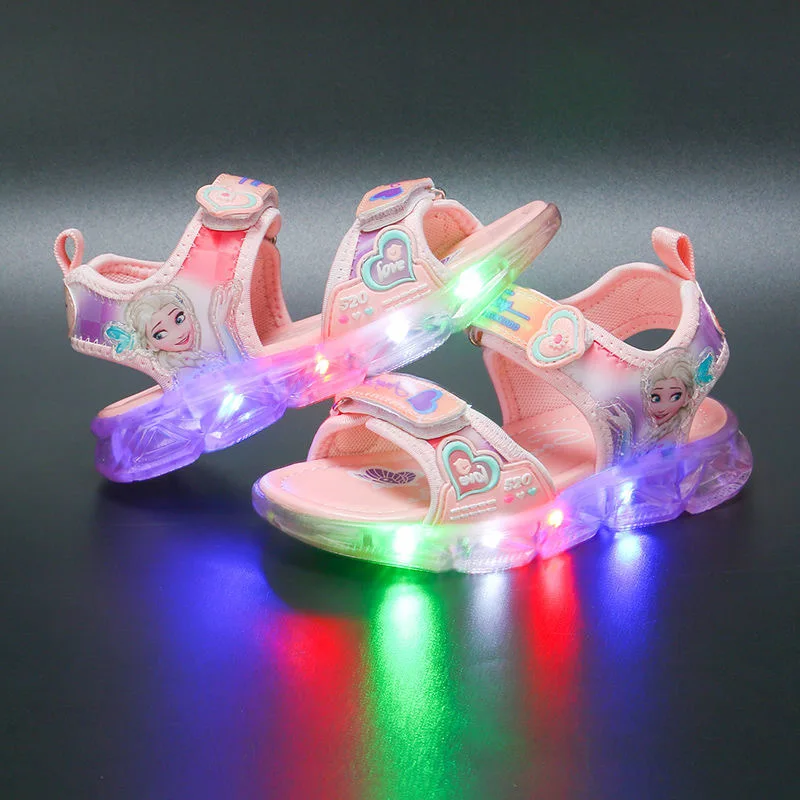 Disney Children's Shoes Frozen Elsa Girls Mesh Toe Sandals Beach Shoes Fashion Ins Frozen Princess Soft Bottom Led Light Sandals
Disney Children's Shoes Frozen Elsa Girls Mesh Toe Sandals Beach Shoes Fashion Ins Frozen Princess Soft Bottom Led Light Sandals