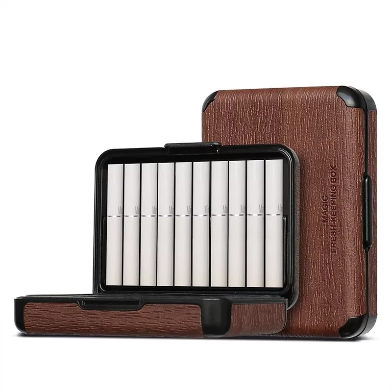 

3 Colors Wood Texture PU Leather Case for IQOS 3.0 DUO Cigarette Box Protective Carrying Cover for IQOS3 E Keep Fresh Bag