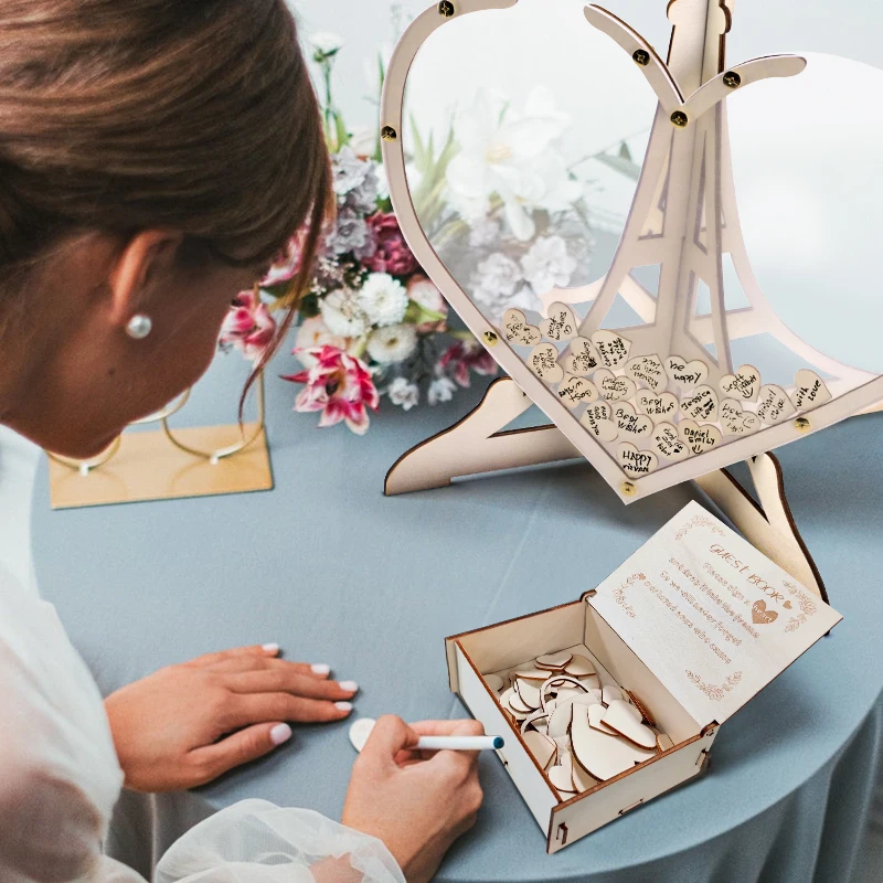 Heart shape Transparent Box Wedding Guest Book Alternative 60/80 Wood Leaves Rustic Sweet Heart Drop 3D Box Guestbook Decoration
Heart shape Transparent Box Wedding Guest Book Alternative 60/80 Wood Leaves Rustic Sweet Heart Drop 3D Box Guestbook Decoration