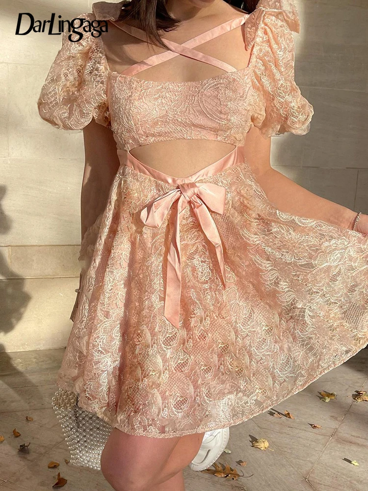 Darlingaga Square Neck Elegant Puff Sleeve Party Dress Female Fashion Chic Lace Up Bow Summer Dresses Cut Out Princess Sundress
Darlingaga Square Neck Elegant Puff Sleeve Party Dress Female Fashion Chic Lace Up Bow Summer Dresses Cut Out Princess Sundress
