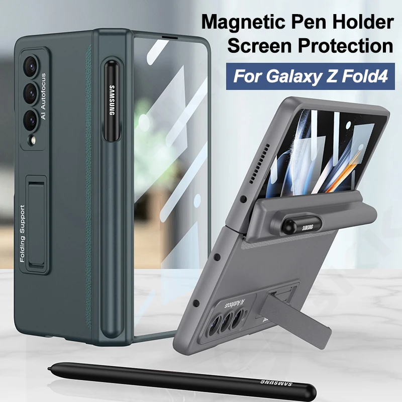GKK For Galaxy Z Fold4 Case Magnetic Hinge All-included Glass Frame Cover For Samsung Galaxy Z Fold 4 5G Pen Holder Hard Case
GKK For Galaxy Z Fold4 Case Magnetic Hinge All-included Glass Frame Cover For Samsung Galaxy Z Fold 4 5G Pen Holder Hard Case