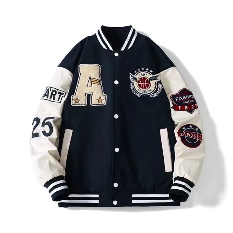 Harajuku Jackets Letter Jacket Women Streetwear Unisex Varsity Baseball Leather Hip College Bone Patchwork Hop Men Bomber Coats
Harajuku Jackets Letter Jacket Women Streetwear Unisex Varsity Baseball Leather Hip College Bone Patchwork Hop Men Bomber Coats