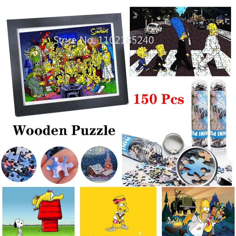 American TV Cartoon Anime 150Pcs DIY Mini Wooden Puzzle The Simpsons Model Assembled Jigsaw Puzzle Educational Toys Kids Gifts
American TV Cartoon Anime 150Pcs DIY Mini Wooden Puzzle The Simpsons Model Assembled Jigsaw Puzzle Educational Toys Kids Gifts