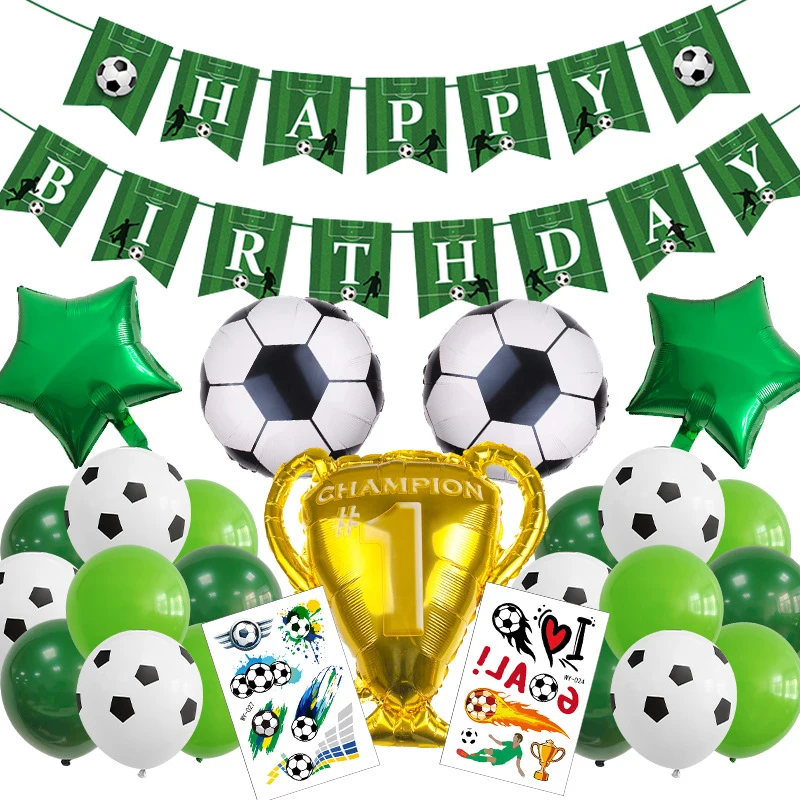 Football Trophy Aluminum Film Balloon Set Birthday Party Supplies Pull Flower Latex Balloon Football Match Decoration
Football Trophy Aluminum Film Balloon Set Birthday Party Supplies Pull Flower Latex Balloon Football Match Decoration