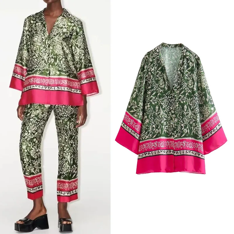TRAF Printed Oversize Shirt Women Summer Shirts Elegant And Youth V-Neckline Long Sleeves Woman Blouses Casual Clothes Blouse
TRAF Printed Oversize Shirt Women Summer Shirts Elegant And Youth V-Neckline Long Sleeves Woman Blouses Casual Clothes Blouse