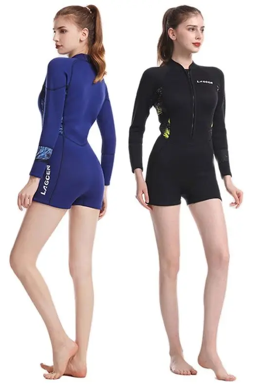 Women 2.5MM Neoprene Wetsuit Long-sleeved Shorts Diving Suit Ladies Spearfishing Snorkeling Surfing Wetsuit Summer Swimsuit
Women 2.5MM Neoprene Wetsuit Long-sleeved Shorts Diving Suit Ladies Spearfishing Snorkeling Surfing Wetsuit Summer Swimsuit