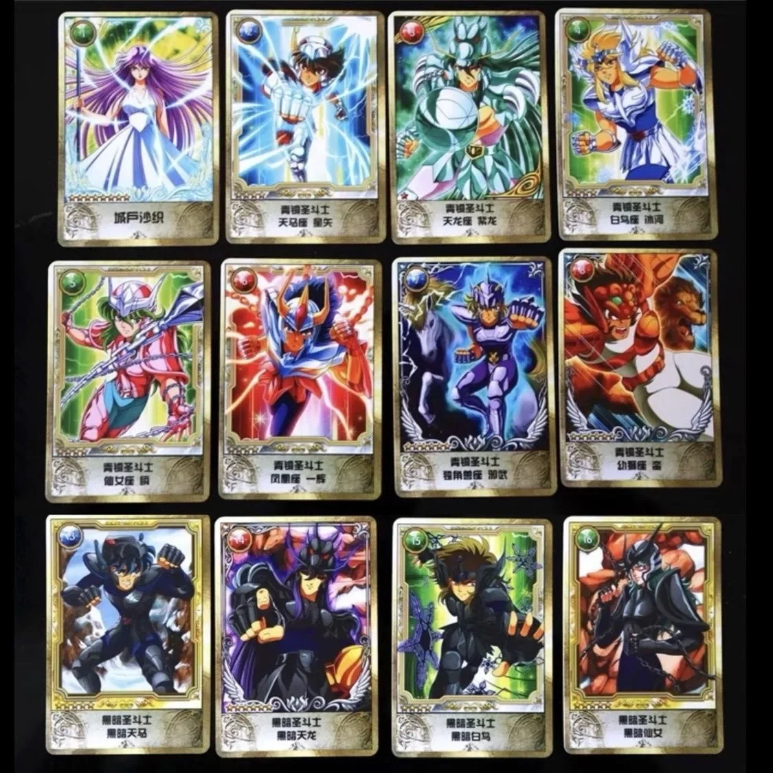 Коллекция персонажей Saint Seiya ТВ-фильмы 182 шт. открыток бронзовое золото God Warrior Specter