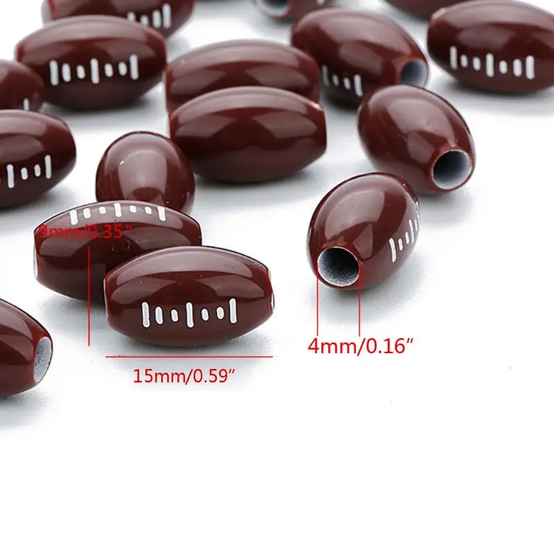 100Pcs Brown Rugby Beads American Football Sports Spacer Beads DIY Jewelry Making
100Pcs Brown Rugby Beads American Football Sports Spacer Beads DIY Jewelry Making