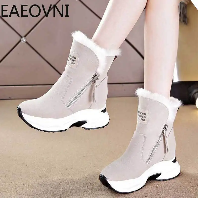 

Platform Short Plush Women Snow Boots Fashion Short Botas Ladies Elegant Wedges Heel Shoes Winter Keep Warm Women's Footwear