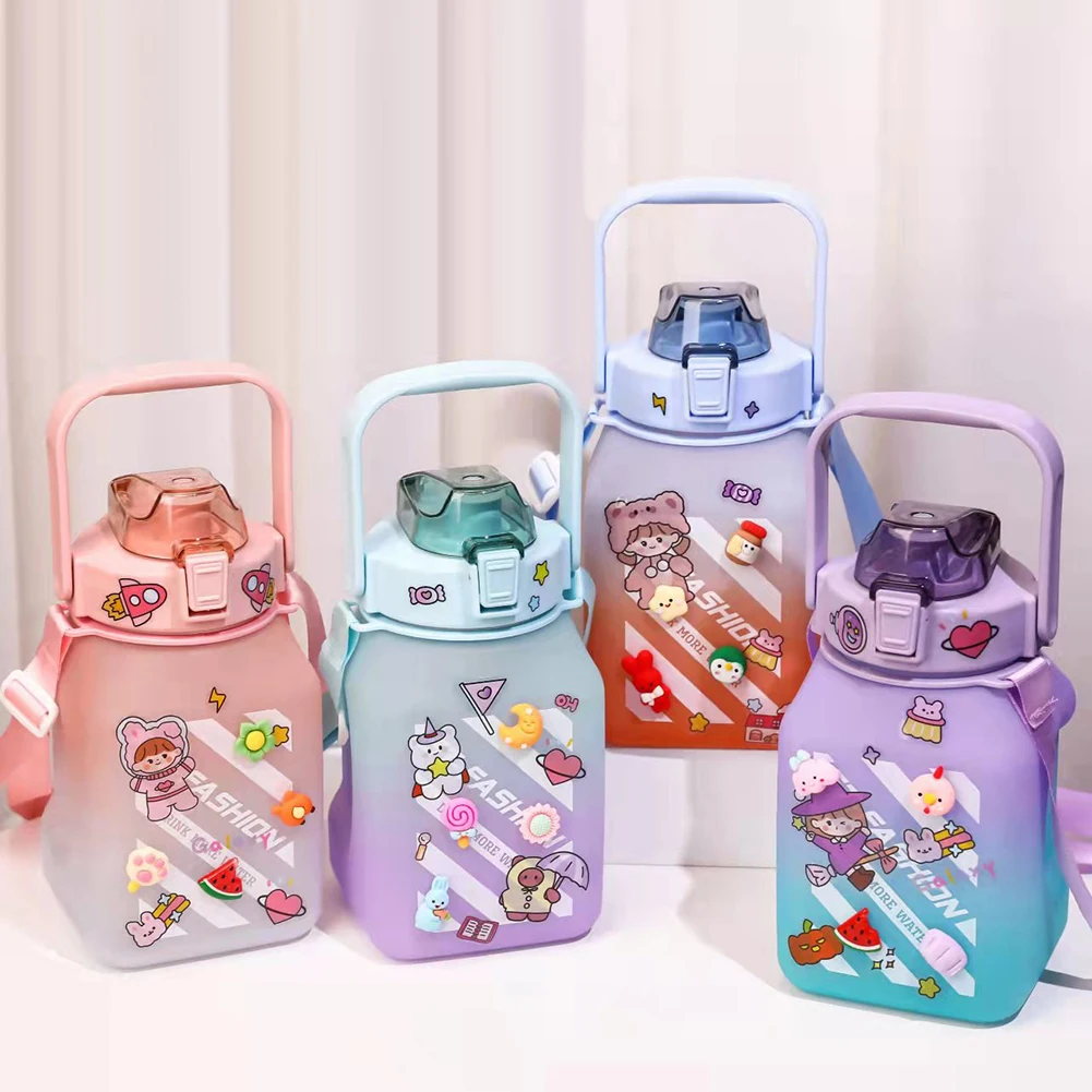 1.5L Water Bottle Large Capacity with Sticker Straw Colorful Sports Outdoor Fitness Travel Leakproof Gradient Drinking Water Cup
1.5L Water Bottle Large Capacity with Sticker Straw Colorful Sports Outdoor Fitness Travel Leakproof Gradient Drinking Water Cup