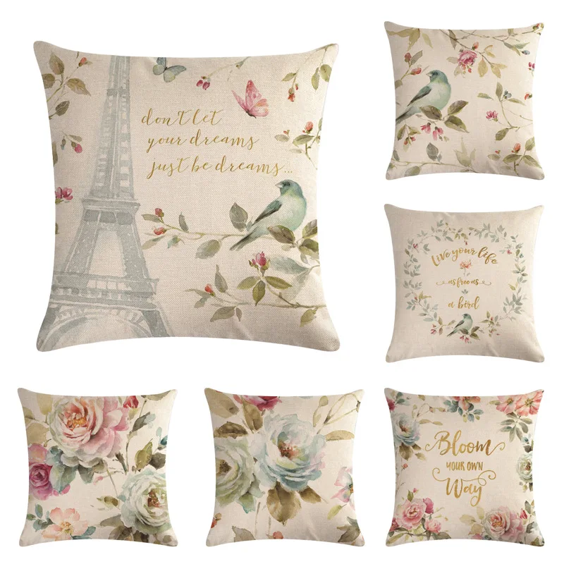 45cm*45cm Flowers And Blue Birds Pattern Cushion Cover And Sofa Pillow Case Home Decorative Pillow Cover
45cm*45cm Flowers And Blue Birds Pattern Cushion Cover And Sofa Pillow Case Home Decorative Pillow Cover