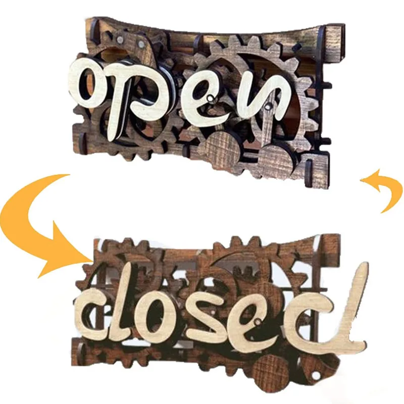 Haguruma Open-closed Signboard Turn Like A Gear Open And Close Wooden Hanging Open Closed Message Slider Board Sign Ornaments
Haguruma Open-closed Signboard Turn Like A Gear Open And Close Wooden Hanging Open Closed Message Slider Board Sign Ornaments