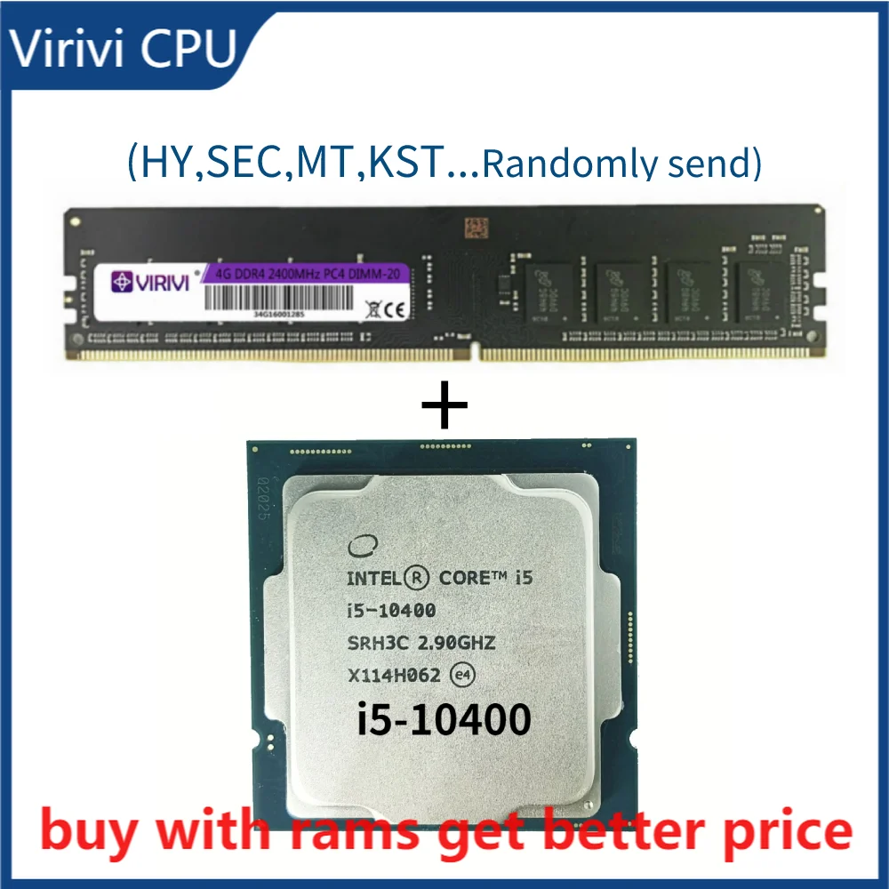 DDR4 4G 2400Mhz with i5-10400 i5 10400 Processor 2.9 GHz 12M Cache Six-Core Twelve-Thread 65W LGA 1200 Desktop CPU
DDR4 4G 2400Mhz with i5-10400 i5 10400 Processor 2.9 GHz 12M Cache Six-Core Twelve-Thread 65W LGA 1200 Desktop CPU