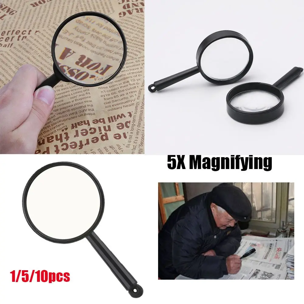 

1/5/10pcs Xmas Gift Mini Pocket Insect viewer 25mm Jewelry Loupe Hand Held Magnifier 5X Magnifying Reading Glass Lens