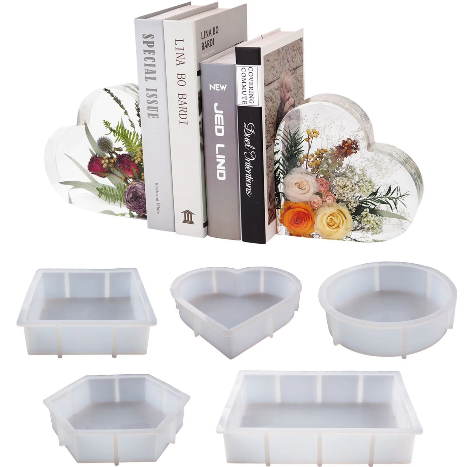 DIY Crystal Epoxy Mould Geometry Large Cube Sample Love Round Rectangle Mirror Bookend Silicone Mould Desktop Decor
DIY Crystal Epoxy Mould Geometry Large Cube Sample Love Round Rectangle Mirror Bookend Silicone Mould Desktop Decor