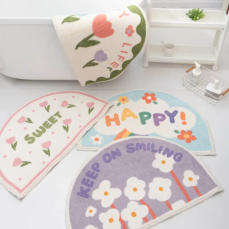 Japanese Semicircle Simple Semicircular Absorbent Floor Doormat for Bathroom Floor Mat Thick Non-Slip Bathroom Mat Cartoon Mat
Japanese Semicircle Simple Semicircular Absorbent Floor Doormat for Bathroom Floor Mat Thick Non-Slip Bathroom Mat Cartoon Mat