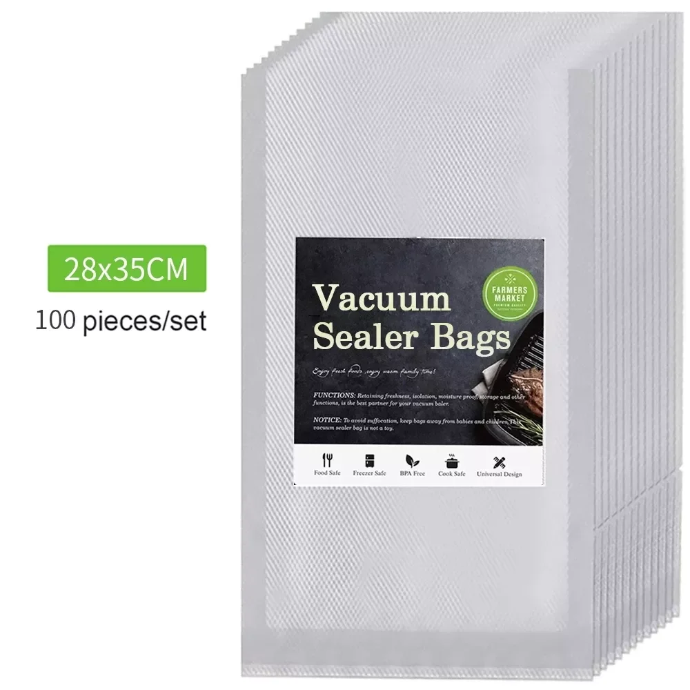 Kitchen Vacuum Bags for Food Vacuum Sealer Packing Machine Food Storage Bag BPA-Free Kitchen Accessories 100pcs/lot
Kitchen Vacuum Bags for Food Vacuum Sealer Packing Machine Food Storage Bag BPA-Free Kitchen Accessories 100pcs/lot