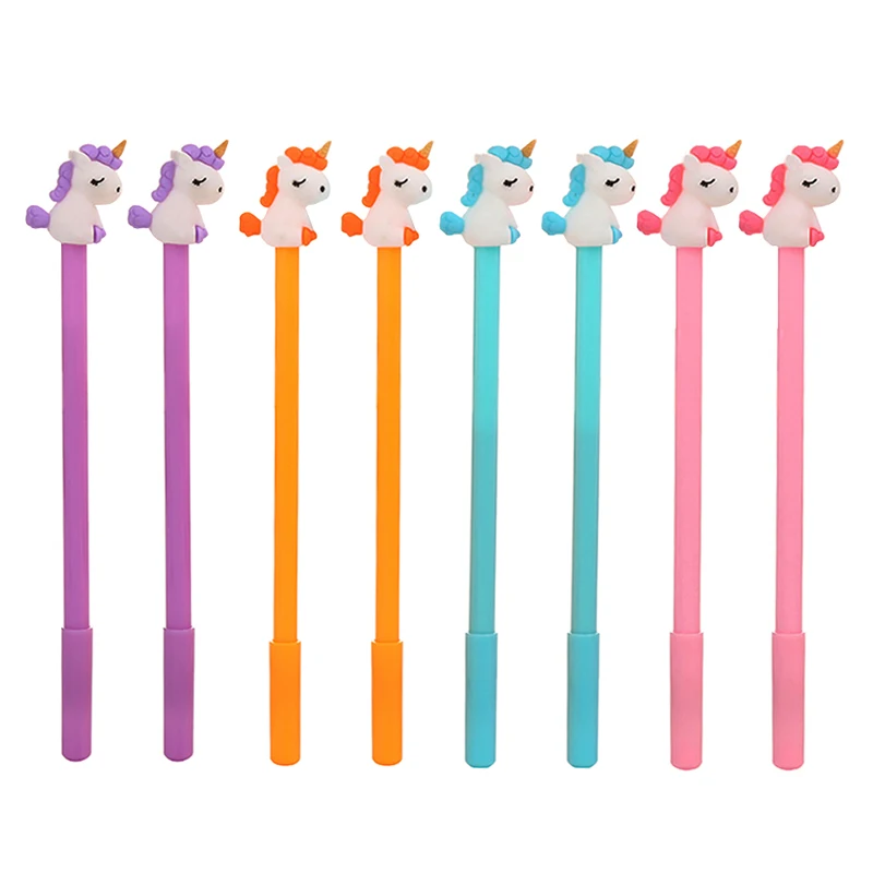 

40Pcs Elegant Fancy Cute Unicorn Pens Dragon Erasable Funny Stationery Gel Ink Pen for Writing Black Blue Kawaii School Ballpen