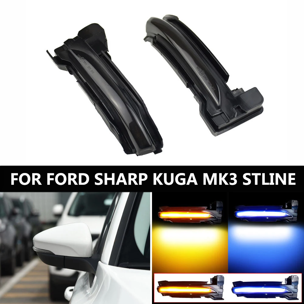 Динамический поворотный сигнал для Ford Kuga Escape 2019 2020 2021, светодиодный поворотный сигнал, потоковое зеркальное освещение 
Динамический поворотный сигнал для Ford Kuga Escape 2019 2020 2021, светодиодный поворотный сигнал, потоковое зеркальное освещение