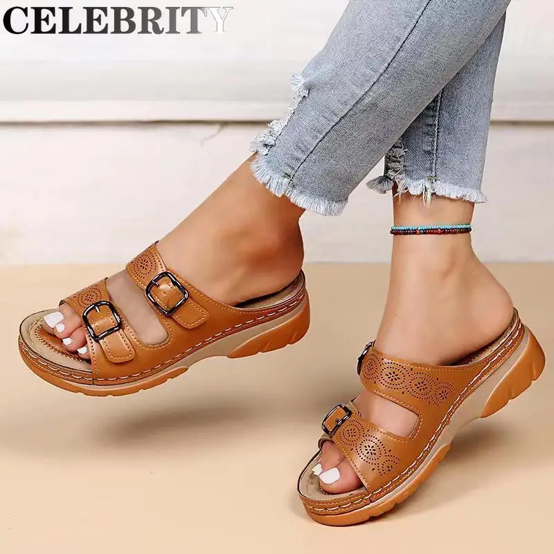 Women Wedge Sandals Casual platform shoes Beach Flip Flops Premium Orthopedic Open Toe Sandals Vintage Leather Platform Shoes
Women Wedge Sandals Casual platform shoes Beach Flip Flops Premium Orthopedic Open Toe Sandals Vintage Leather Platform Shoes