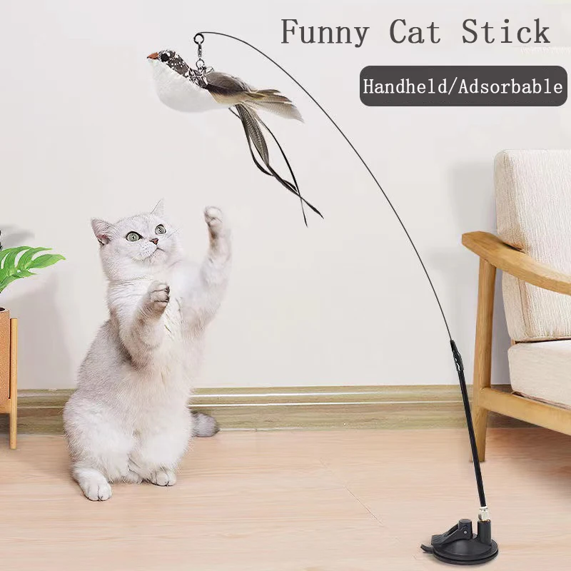 Simulation Bird interactive Cat Toy Funny Feather Bird with Bell Cat Stick Toy For Kitten Playing Teaser Wand Toy Cat Supplies
Simulation Bird interactive Cat Toy Funny Feather Bird with Bell Cat Stick Toy For Kitten Playing Teaser Wand Toy Cat Supplies