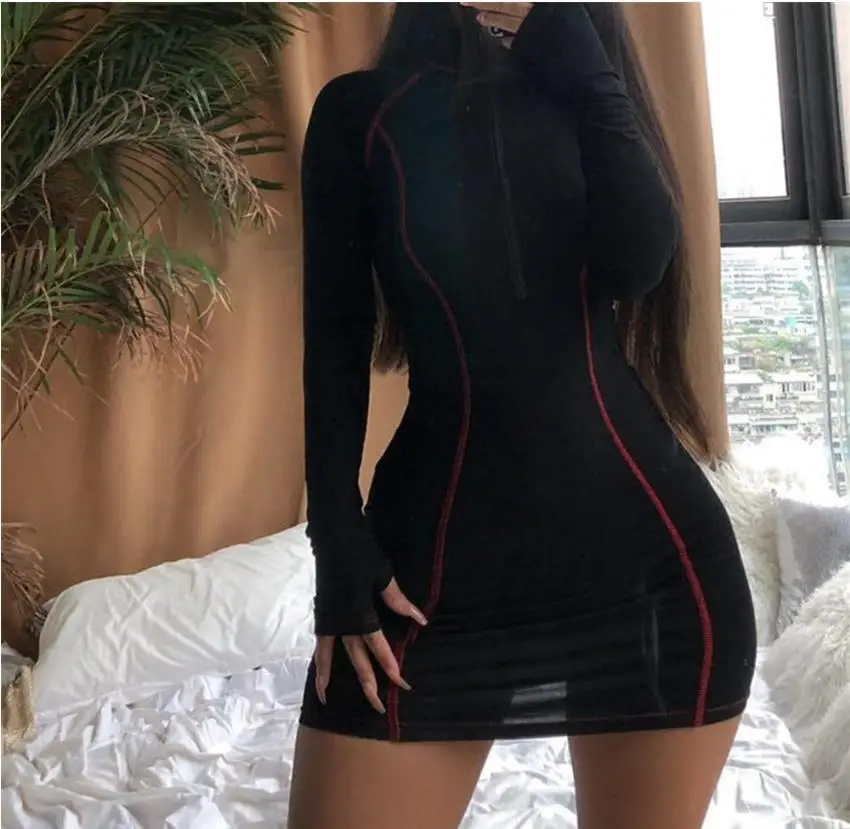2021 Custom Lady Mini Dress turtleneck plain dye street wear mini dress Front Zipper Women Sexy Summer Casual Dresses
2021 Custom Lady Mini Dress turtleneck plain dye street wear mini dress Front Zipper Women Sexy Summer Casual Dresses