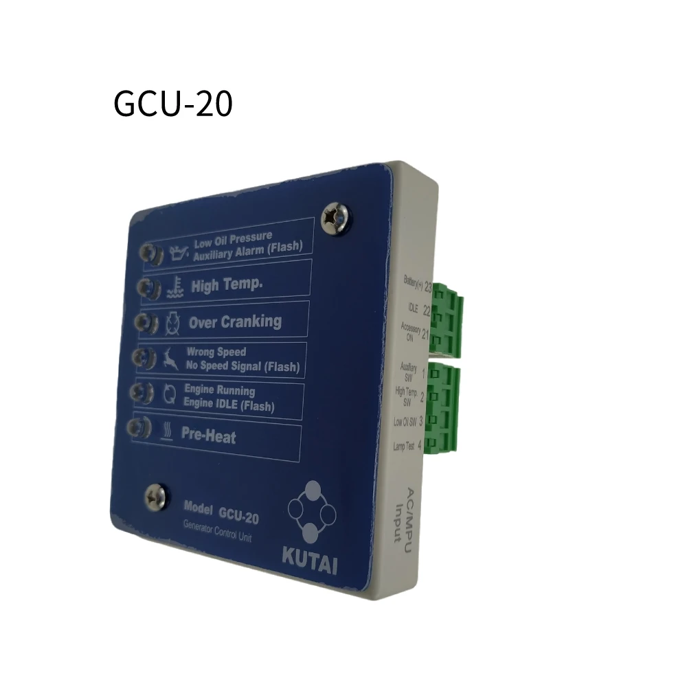 Original KUTAI GCU-20 Automatic Engine & Generator Control Generator Control Unit Genset Controller
Original KUTAI GCU-20 Automatic Engine & Generator Control Generator Control Unit Genset Controller