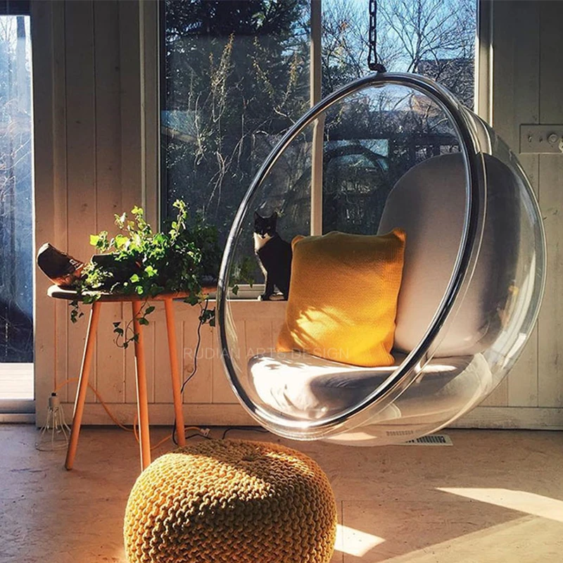 Bubble Chair Transparent Glider Single Cradle Chairs Indoor Balcony Hanging Basket Chair Swing Rocking Recliner Lounge Chaise
Bubble Chair Transparent Glider Single Cradle Chairs Indoor Balcony Hanging Basket Chair Swing Rocking Recliner Lounge Chaise
